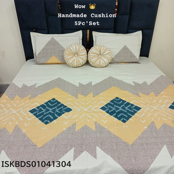 Handcrafted Handmade 5 Pc Bedding Set-ISKBDS01041304