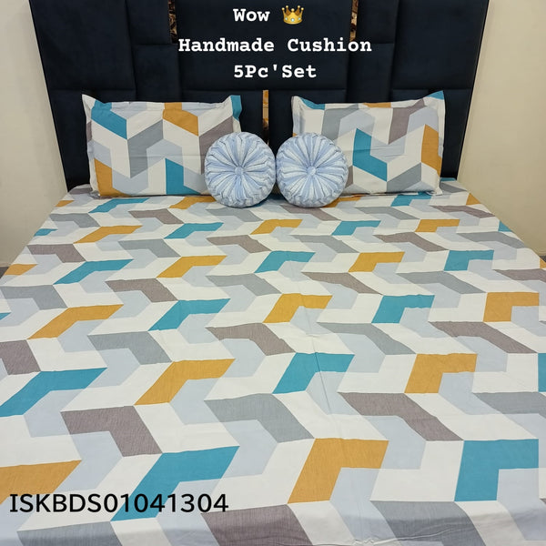 Handcrafted Handmade 5 Pc Bedding Set-ISKBDS01041304