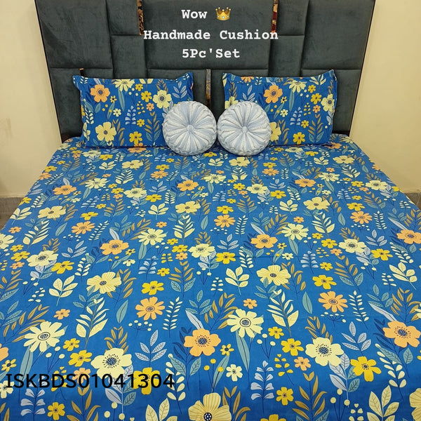 Handcrafted Handmade 5 Pc Bedding Set-ISKBDS01041304