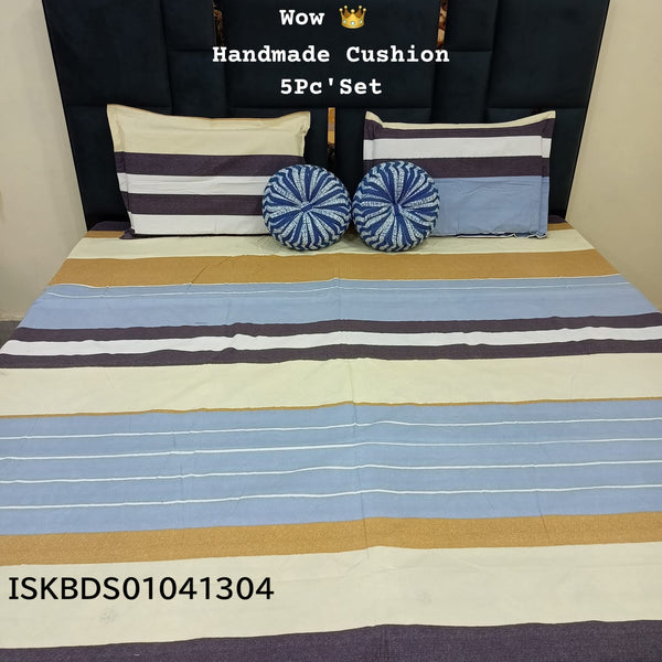 Handcrafted Handmade 5 Pc Bedding Set-ISKBDS01041304