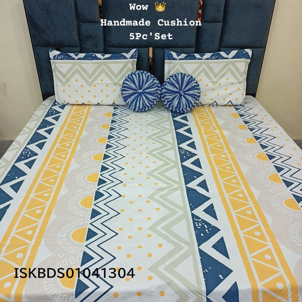 Handcrafted Handmade 5 Pc Bedding Set-ISKBDS01041304