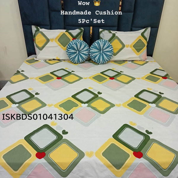 Handcrafted Handmade 5 Pc Bedding Set-ISKBDS01041304