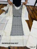 Embroidered Cotton Kurti With Pant And Dupatta-ISKWSU0104k1637