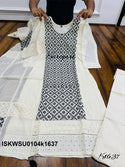 Embroidered Cotton Kurti With Pant And Dupatta-ISKWSU0104k1637