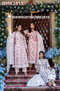 Floral Printed Cotton Anarkali Kurti With Pant And Dupatta-ISKWSU0104OMK2815