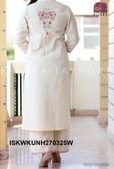 Embroidered Linen Cotton Kurti With Pant-ISKWKUNH270325W