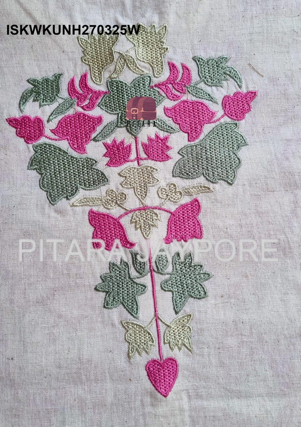 Embroidered Linen Cotton Kurti With Pant-ISKWKUNH270325W