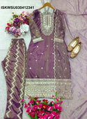 Embroidered Tissue Net Kurti With Pant And Dupatta-ISKWSU030412341