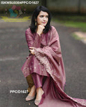 Embroidered Cotton Silk Kurti With Pant And Dupatta-ISKWSU0304PPC/D1627