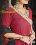 Handloom Cotton Kurti With Palazzo And Dupatta-ISKWSU0304PPC/D1590