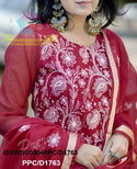 Embroidered Kota Doriya Kurti With Cotton Pant And Dupatta-ISKWSU0304PPC/D1763