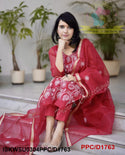 Embroidered Kota Doriya Kurti With Cotton Pant And Dupatta-ISKWSU0304PPC/D1763