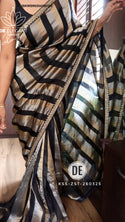 Sequined Kora Silk Saree With Blouse-ISKWSR0204260325