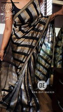 Sequined Kora Silk Saree With Blouse-ISKWSR0204260325