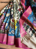 Kalamkari Hand Printed Cotton Saree With Blouse-ISKWSR02042603