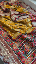 Patola Printed Munga Silk Saree With Blouse-ISKWSR020426047