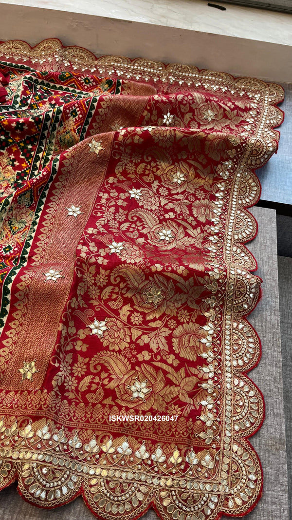 Patola Printed Munga Silk Saree With Blouse-ISKWSR020426047