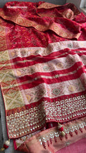 Patola Printed Kora Silk Saree With Blouse-ISKWSR020426050