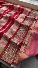 Patola Printed Kora Silk Saree With Blouse-ISKWSR020426050