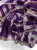 Sequined Tissue Organza Saree With Blouse-ISKWSR020426053