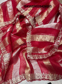 Sequined Tissue Organza Saree With Blouse-ISKWSR020426053