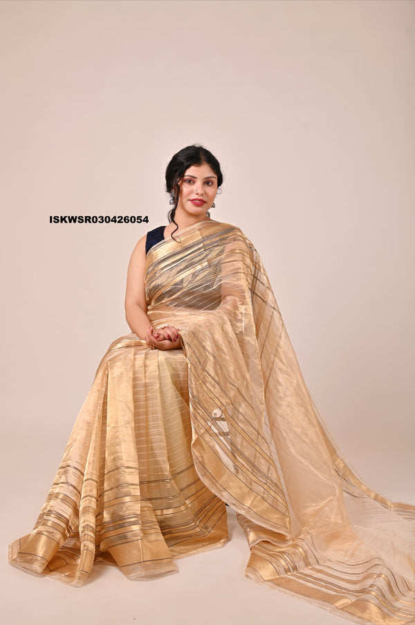Zari Weaved Tissue Silk Saree With Blouse-ISKWSR030426054