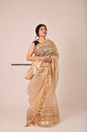 Zari Weaved Tissue Silk Saree With Blouse-ISKWSR030426054