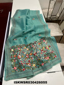 Chikankari Linen Saree With Blouse-ISKWSR030426055