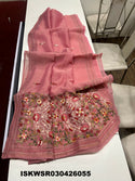 Chikankari Linen Saree With Blouse-ISKWSR030426055