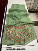 Chikankari Linen Saree With Blouse-ISKWSR030426055