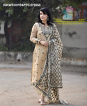 Hand Jamdani Weaved Cotton Kurti With Pant And Dupatta-ISKWSU0104PPC/D1850