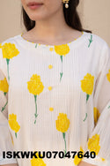 Floral Printed Cotton Kurti With Pant-ISKWKU07047640
