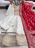 Sequined Banarasi Silk Anarkali Kurti With Pant And Banarasi Silk Dupatta-ISKWSU04044322