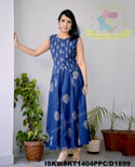 Block Printed Cotton Skirt And Top-ISKWSKT1404PPC/D1899
