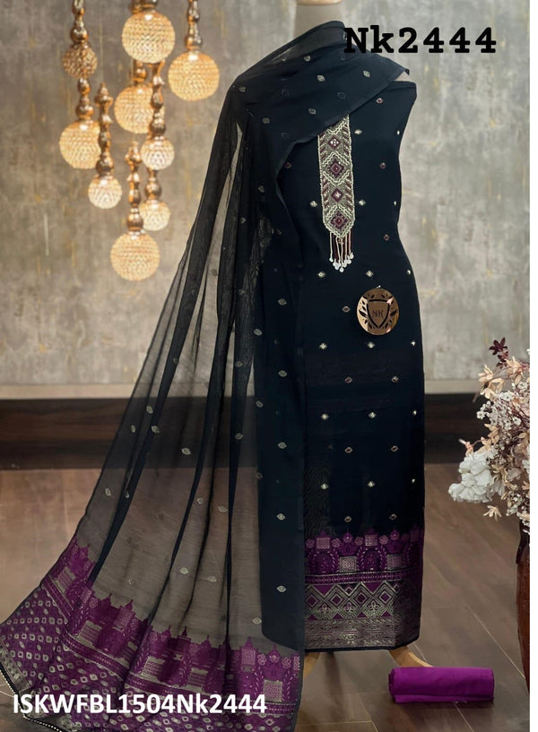 Munga Silk Kurti Kurti With Shantoon Bottom And Dupatta-ISKWFBL1504Nk2444