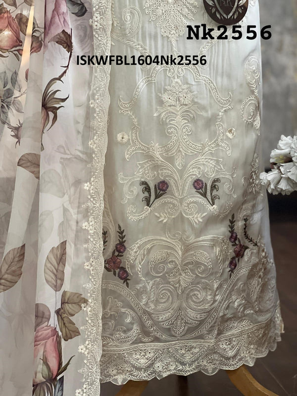 Organza Kurti With Shantoon Bottom And Digital Printed Dupatta-ISKWFBL1604Nk2556
