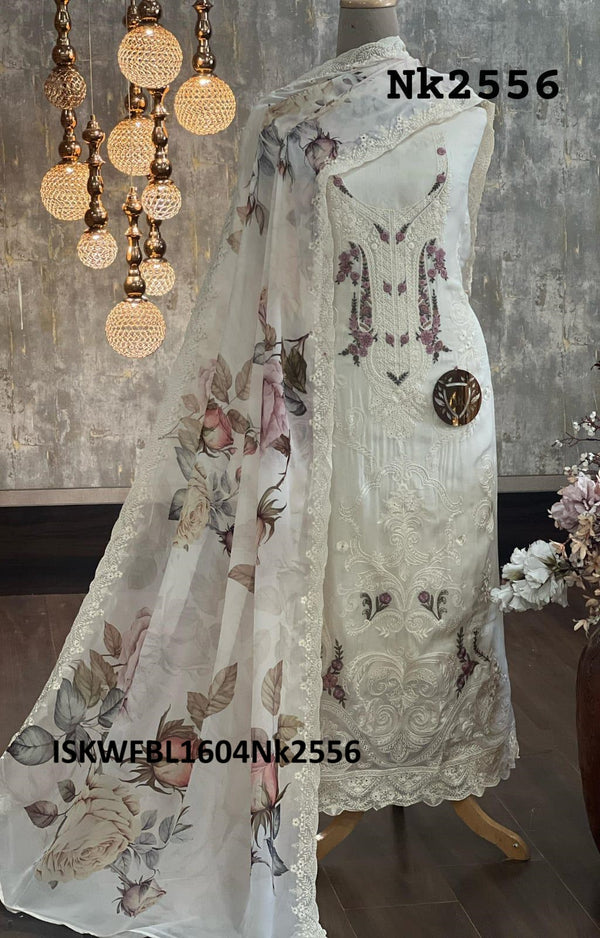 Organza Kurti With Shantoon Bottom And Digital Printed Dupatta-ISKWFBL1604Nk2556