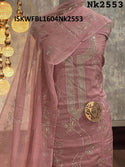 Embroidered Chanderi Kurti With Shantoon Bottom And Dupatta-ISKWFBL1604Nk2553