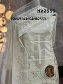 Embroidered Chanderi Kurti With Shantoon Bottom And Dupatta-ISKWFBL1604Nk2553