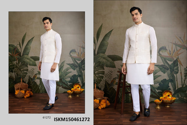 Sequined Men's Kurta And Pajama Set-ISKM150461271/61272/61273/61274