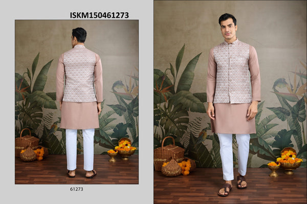 Sequined Men's Kurta And Pajama Set-ISKM150461271/61272/61273/61274