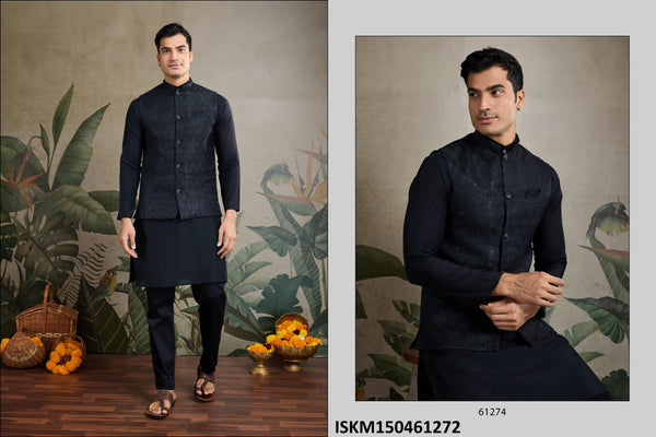Sequined Men's Kurta And Pajama Set-ISKM150461271/61272/61273/61274