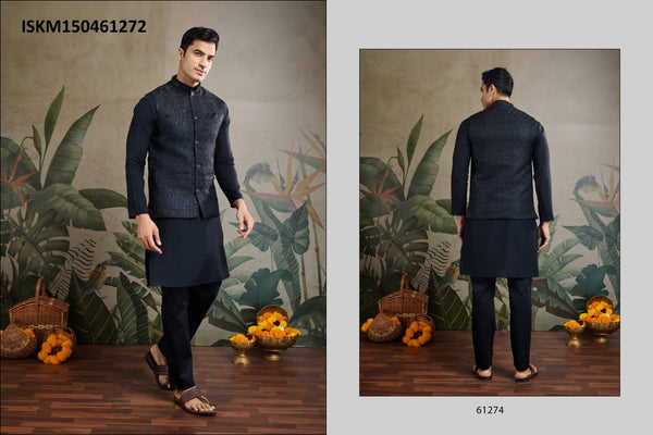 Sequined Men's Kurta And Pajama Set-ISKM150461271/61272/61273/61274