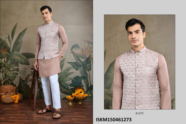 Sequined Men's Kurta And Pajama Set-ISKM150461271/61272/61273/61274