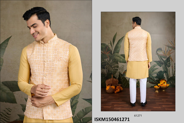 Sequined Men's Kurta And Pajama Set-ISKM150461271/61272/61273/61274