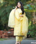 Banarasi Weaved Chanderi Kurti With Silk Pant And Organza Dupatta-ISKWSU2104PPC/D832