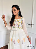 Block Printed Malmal Cotton Dress-ISKWDR2104k1665