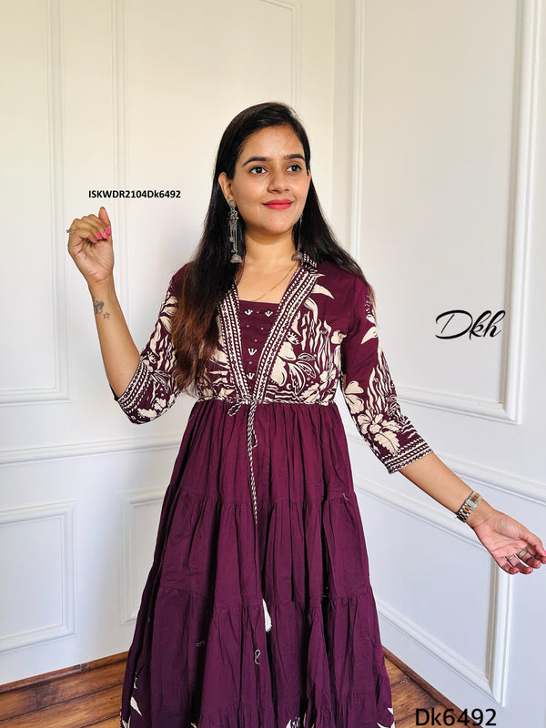 Printed Cotton Dress-ISKWDR2104Dk6492