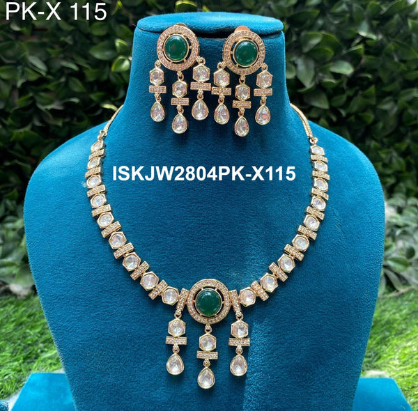 Kundan Jewelry Set-ISKJW2804PK-X115