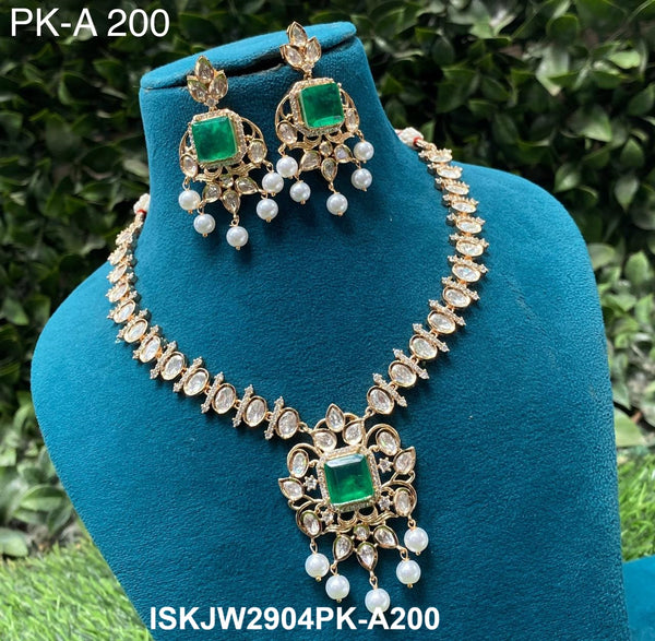 Kundan Jewelry Set-ISKJW2904PK-A200